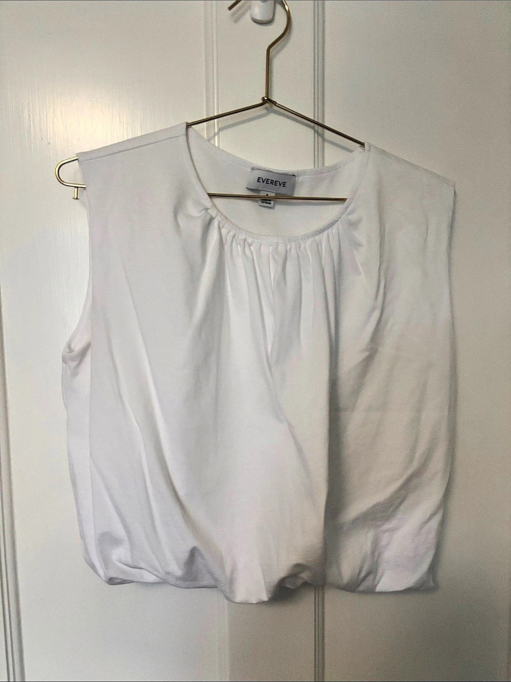 EVEREVE Hayes Bubble Tee Cotton White NWT Size Small